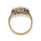 Three stone half hoop