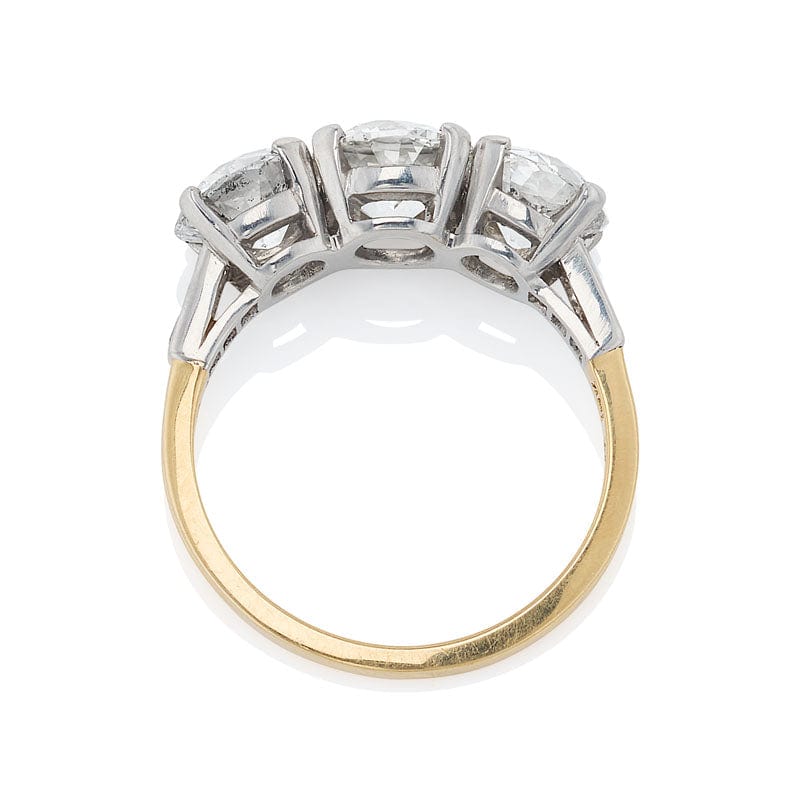 Vintage Tiffany & Co Three Stone Diamond Ring 