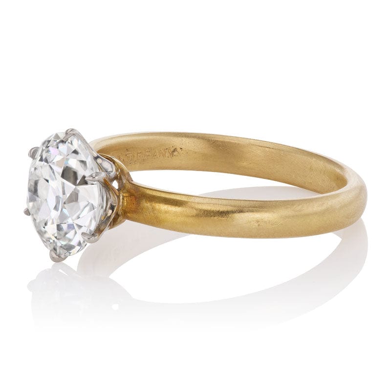 Stunning 2.19 ct Antique Tiffany Diamond Ring 