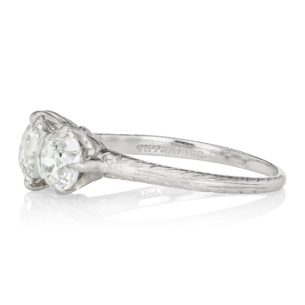Tiffany & Co. Platinum Three Stone Engagement Ring