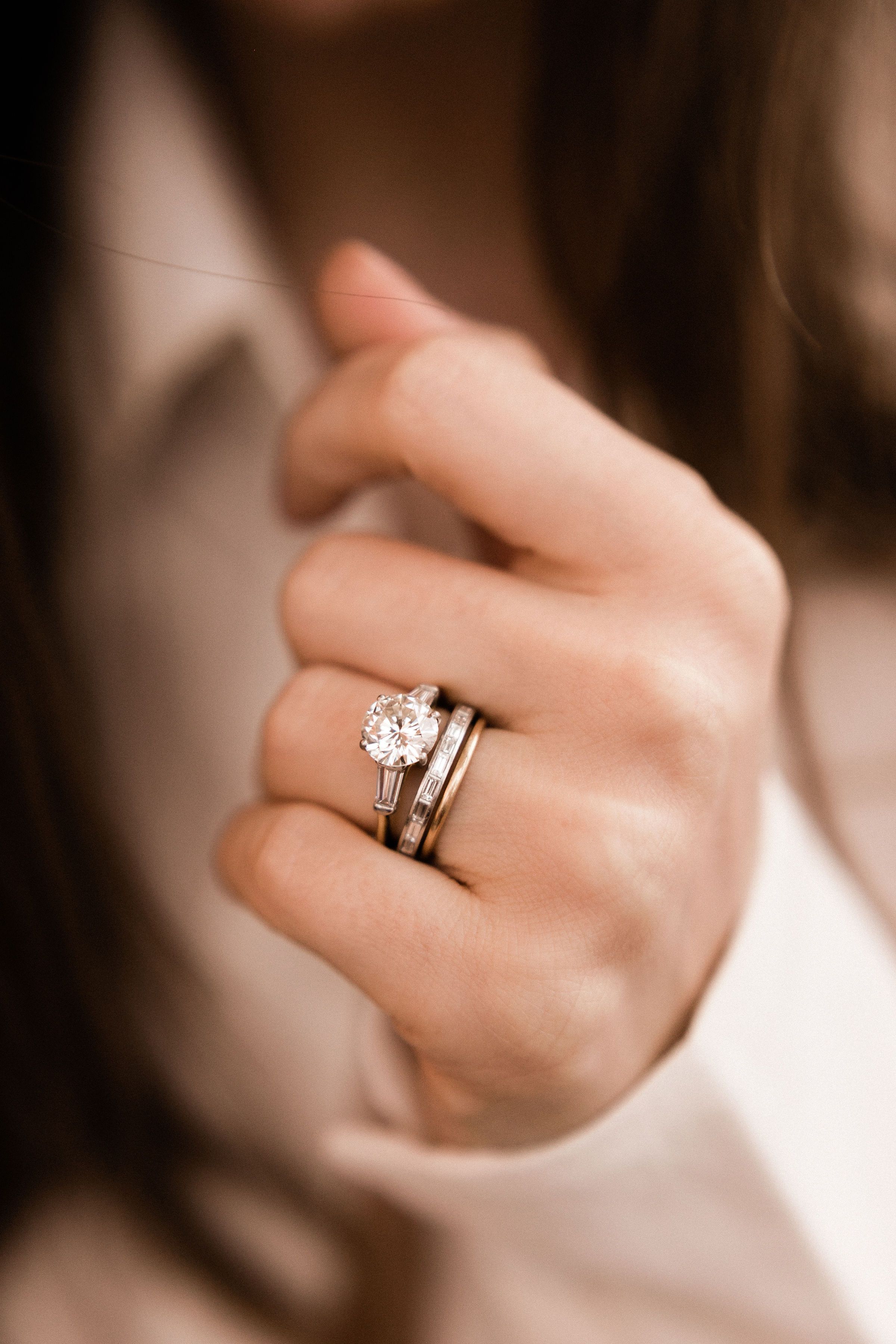 Tiffany & Co. Tiffany Round Diamond Engagement Ring With Tapered Baguettes