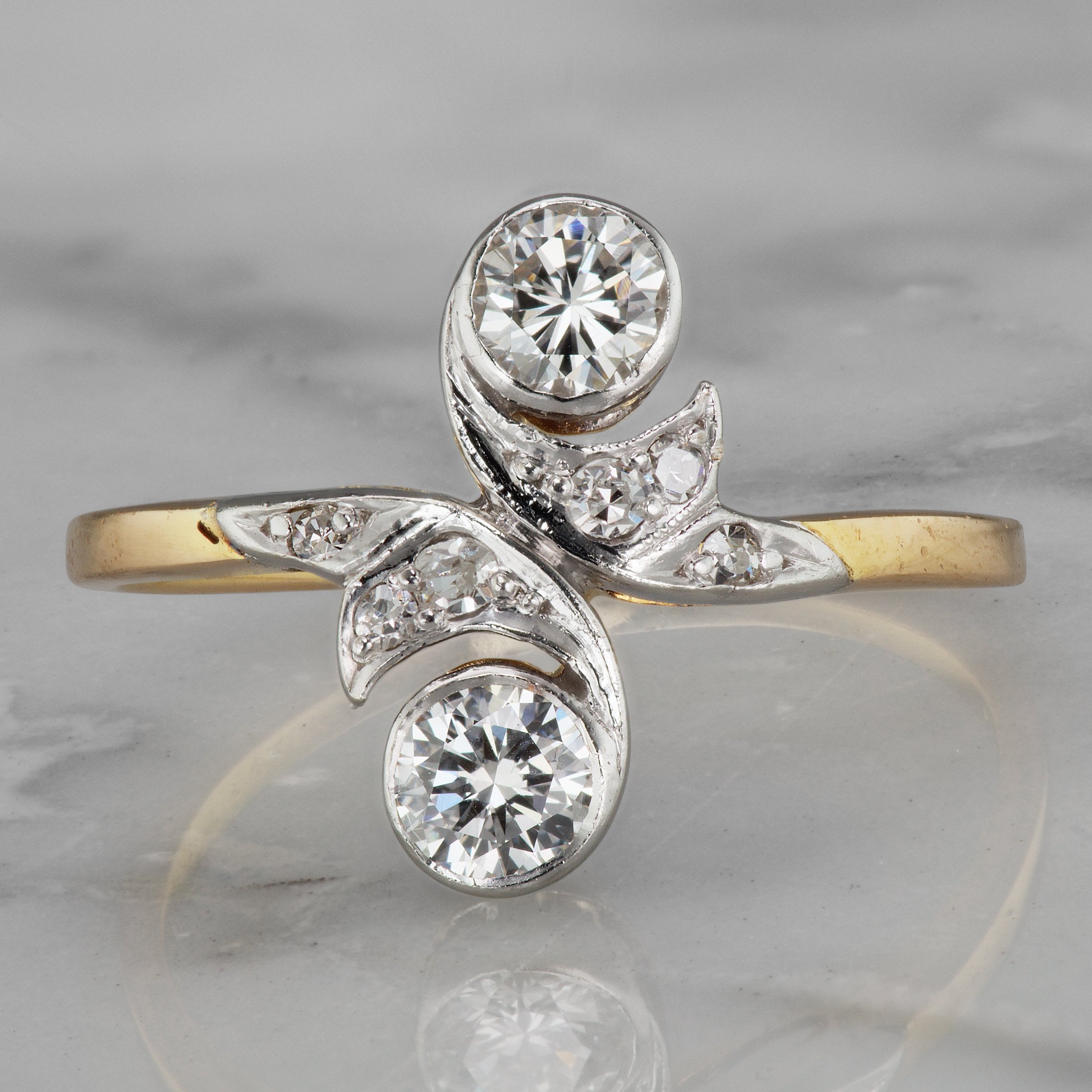 Toi Et Moi Style Engagement Ring Circa 1940 | Victor Barbone