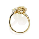 Edwardian Two Tone Toi et Moi Engagement Ring