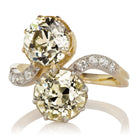 Edwardian Two Tone Toi et Moi Engagement Ring
