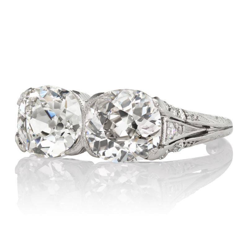 Vintage J.E. Caldwell Platinum Diamond Engagement Ring