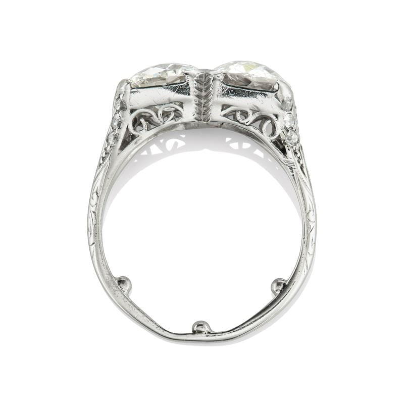 Vintage J.E. Caldwell Platinum Diamond Engagement Ring