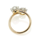 Toi et Moi Style Diamond Ring in a Platinum Basket