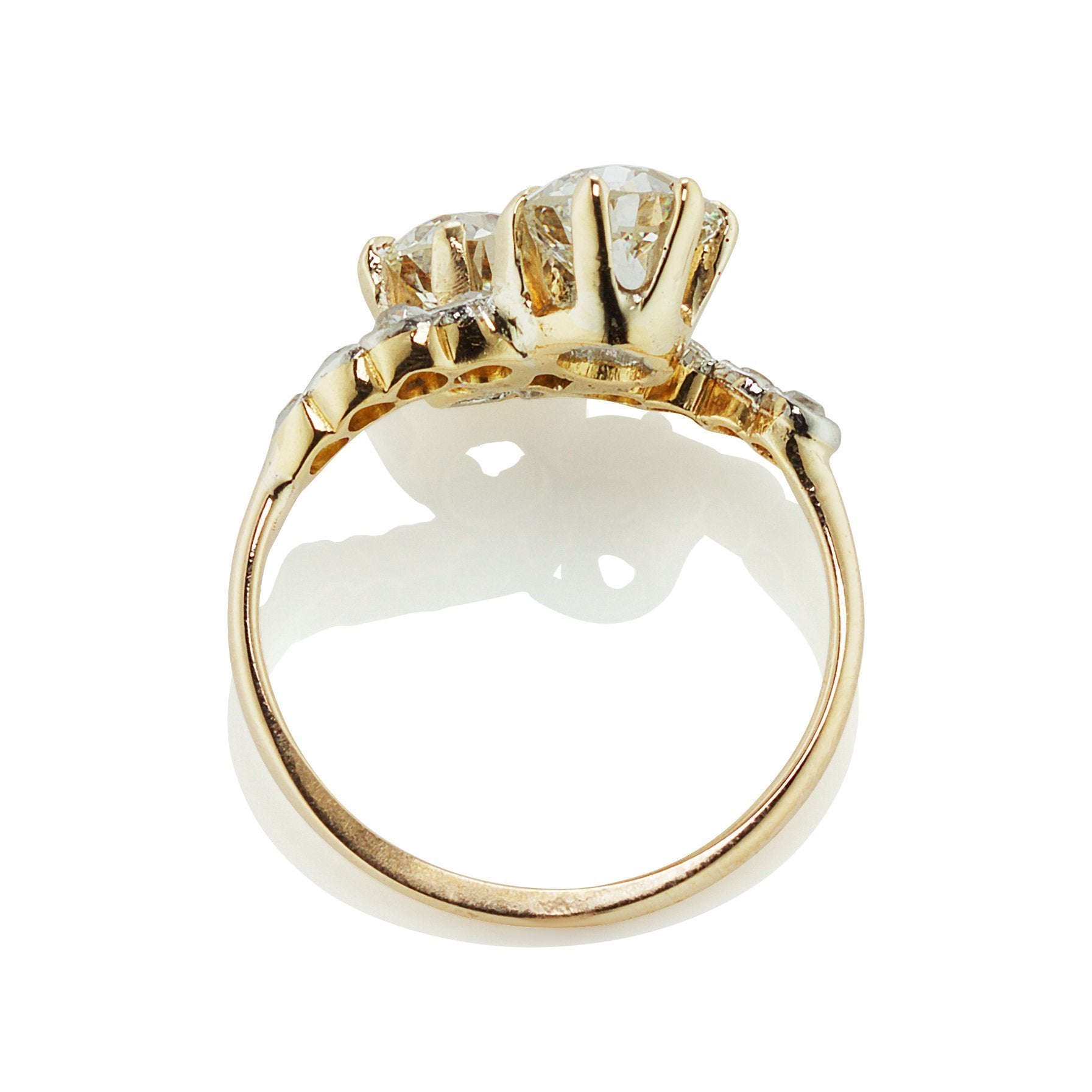 Toi et Moi Ring Yellow Gold Moi Et Toi Engagement Ring