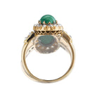 Victorian Diamond and Turquoise Cluster Ring