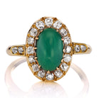 Victorian Diamond and Turquoise Cluster Ring