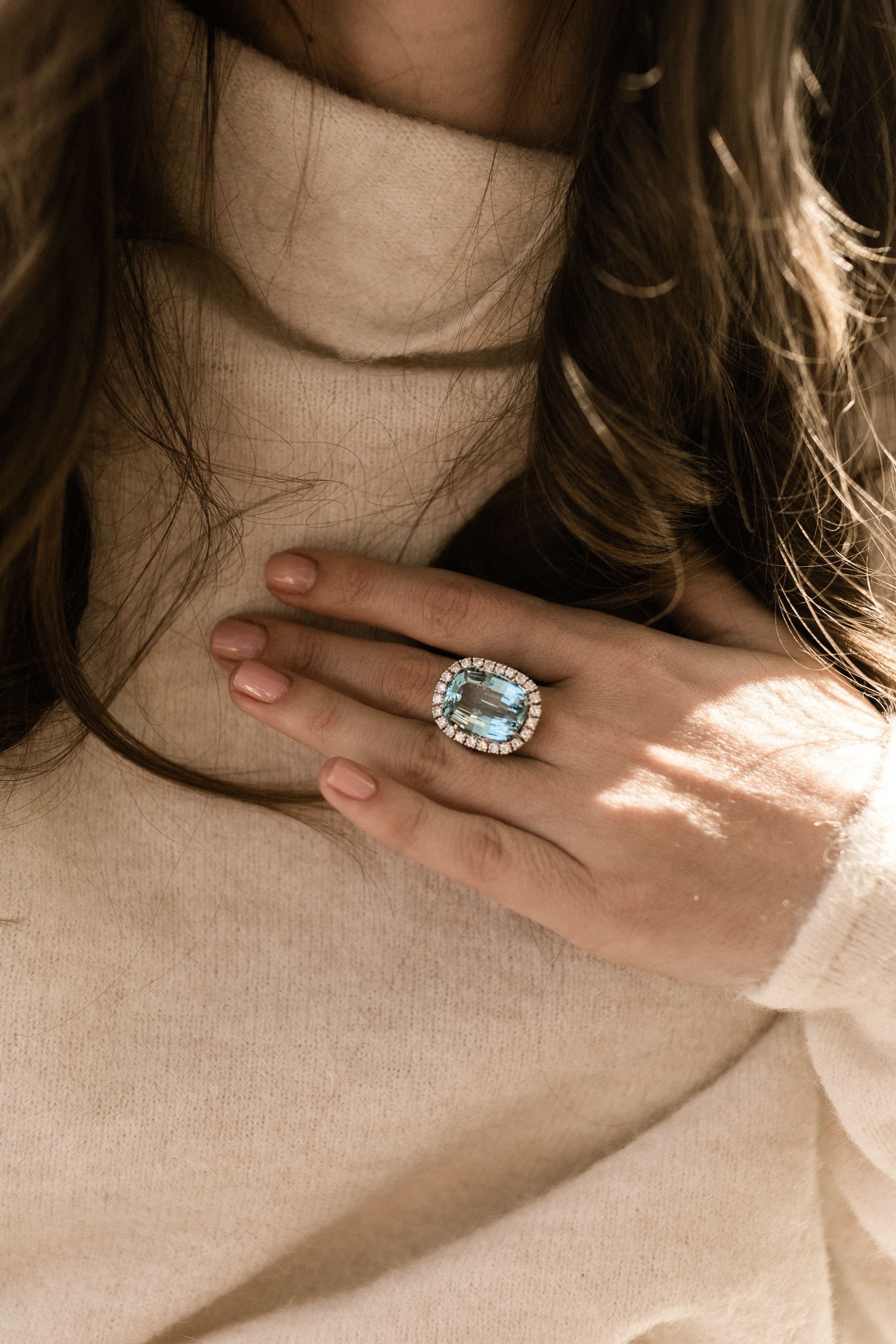 Van Cleef & Arpels Van Cleef & Arpels Aquarmarine Cocktail Ring