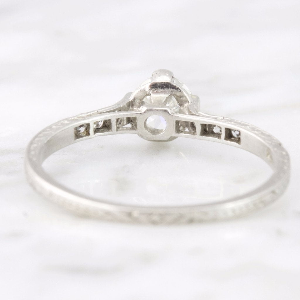 0.44 ct Old European Cut Diamond engagement ring