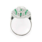 Unique Vertical Set Diamond & Emerald Cocktail Ring | Victor Barbone