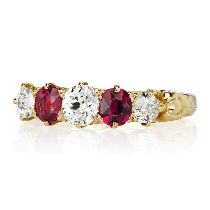 Stackable Ruby & Diamond Engagement Band | Victor Barbone