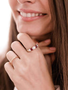 Stackable Ruby & Diamond Engagement Band | Victor Barbone