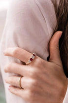 Stackable Ruby & Diamond Engagement Band | Victor Barbone