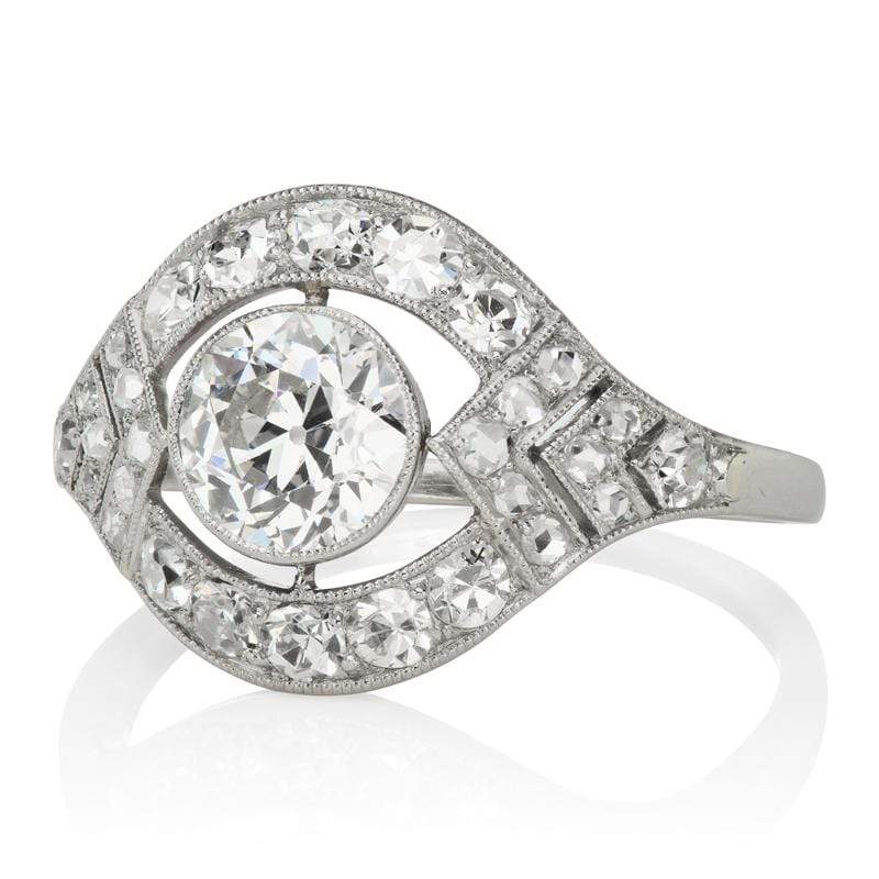 Art Deco Engagement Ring with Open Metalwork