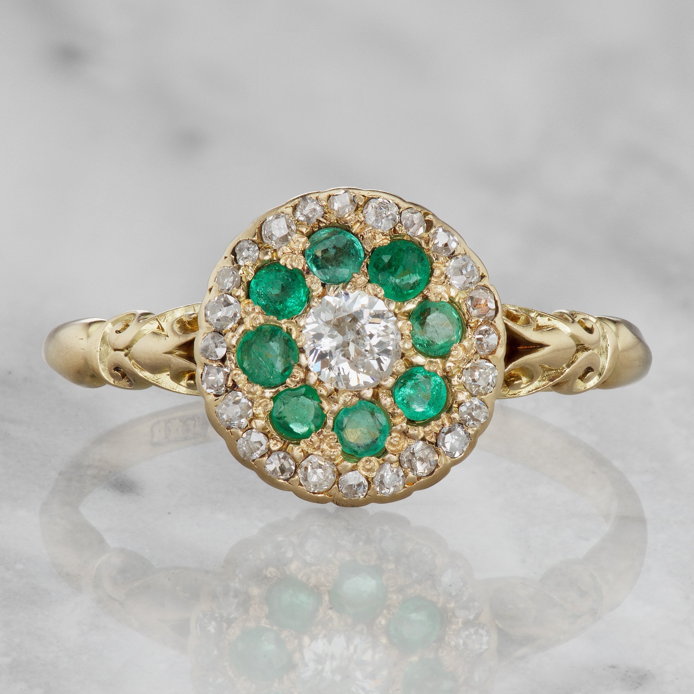 Vintage Double Halo Engagement Ring Circa 1905 | Victor Barbone