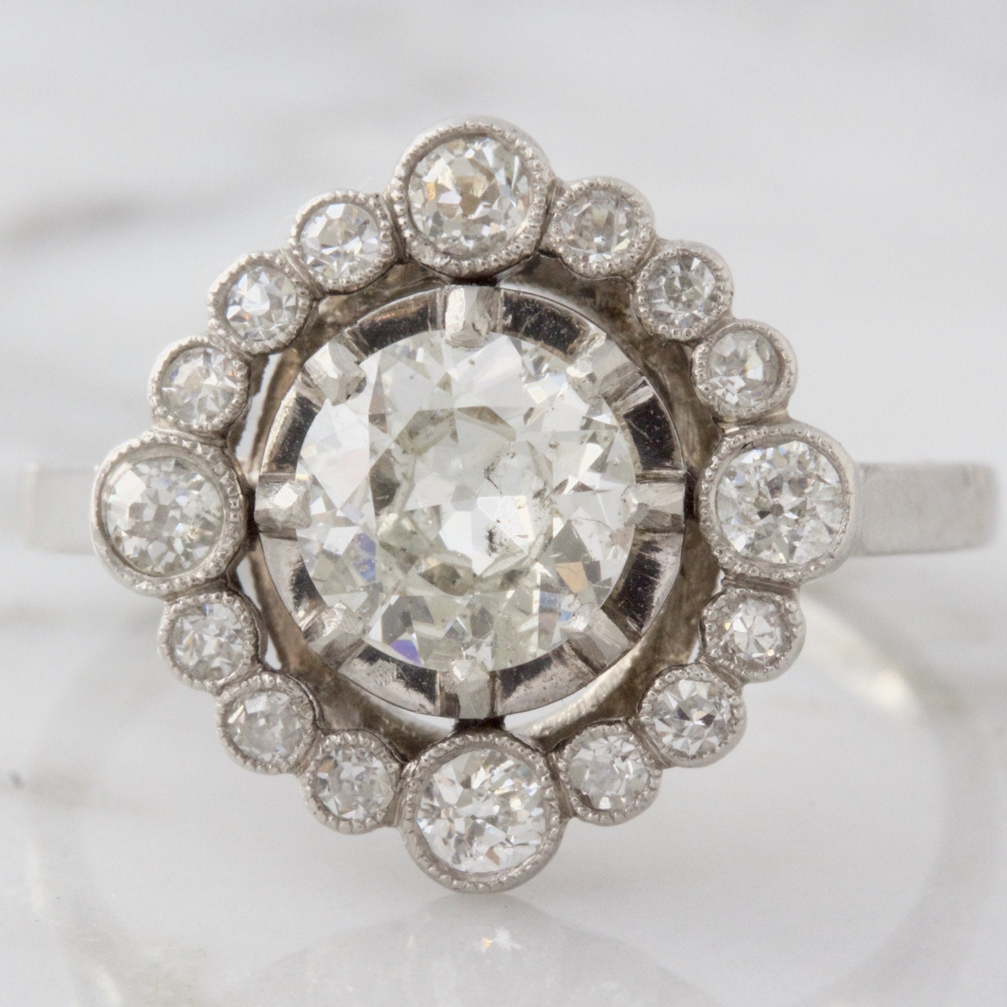 Belle Epoque Diamond Engagement Ring with Halo | Harper - Victor Barbone Jewelry