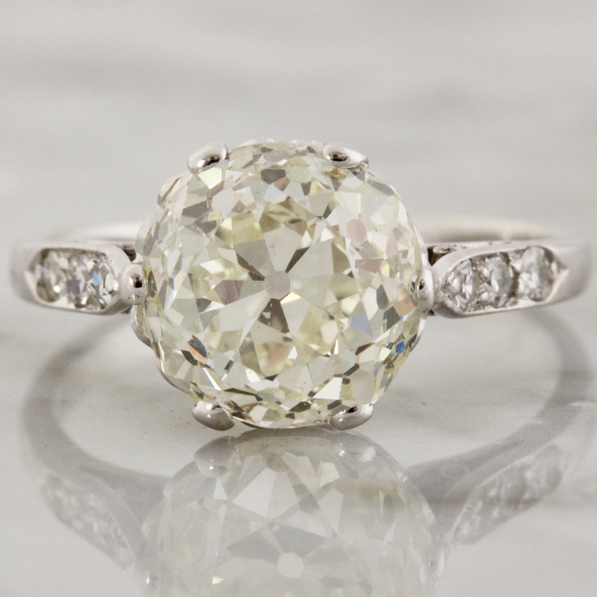 Vintage 3 Carat Solitaire Diamond Engagement Ring | Victor Barbone