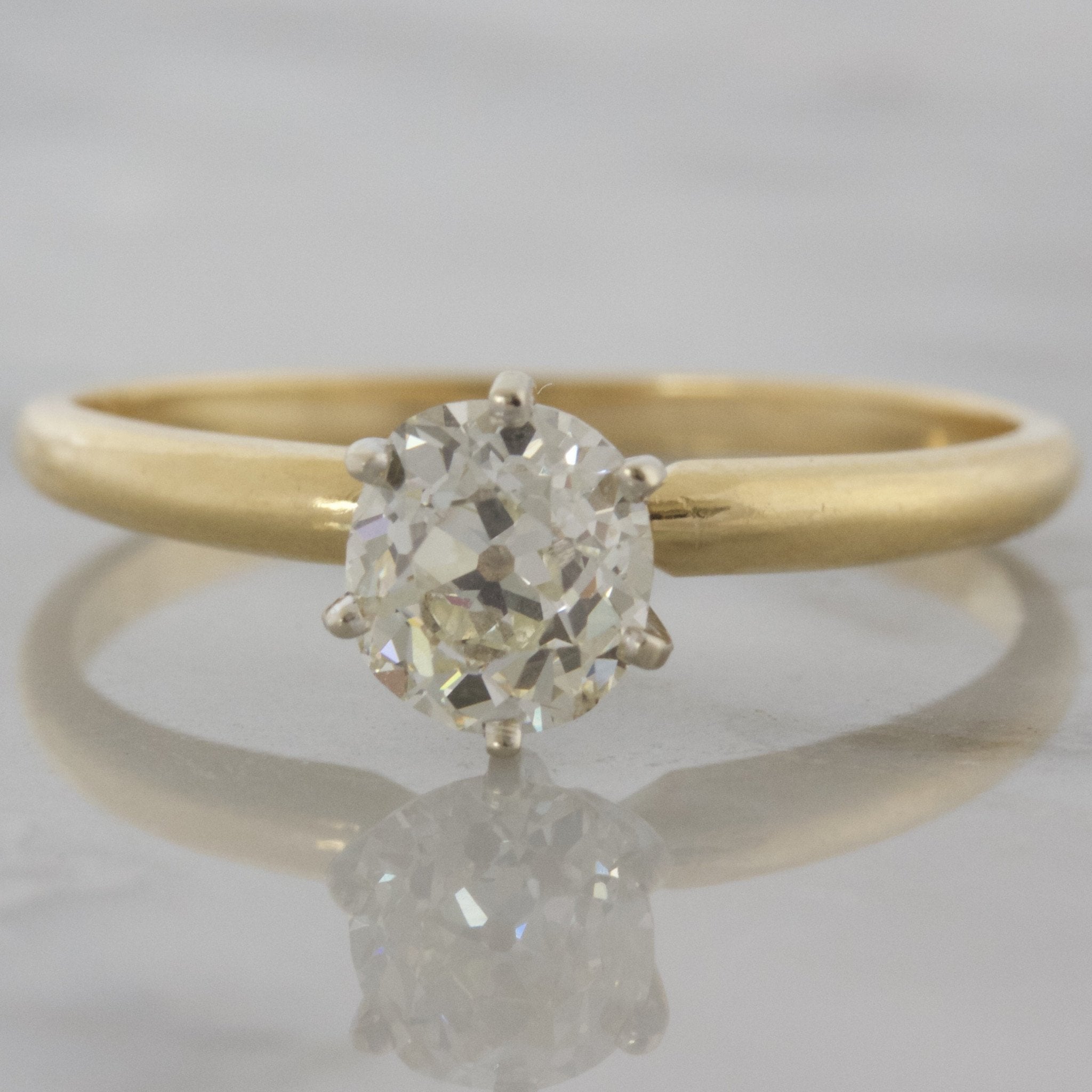 Vintage Solitaire Diamond Engagement Ring | Georgia - Victor Barbone Jewelry