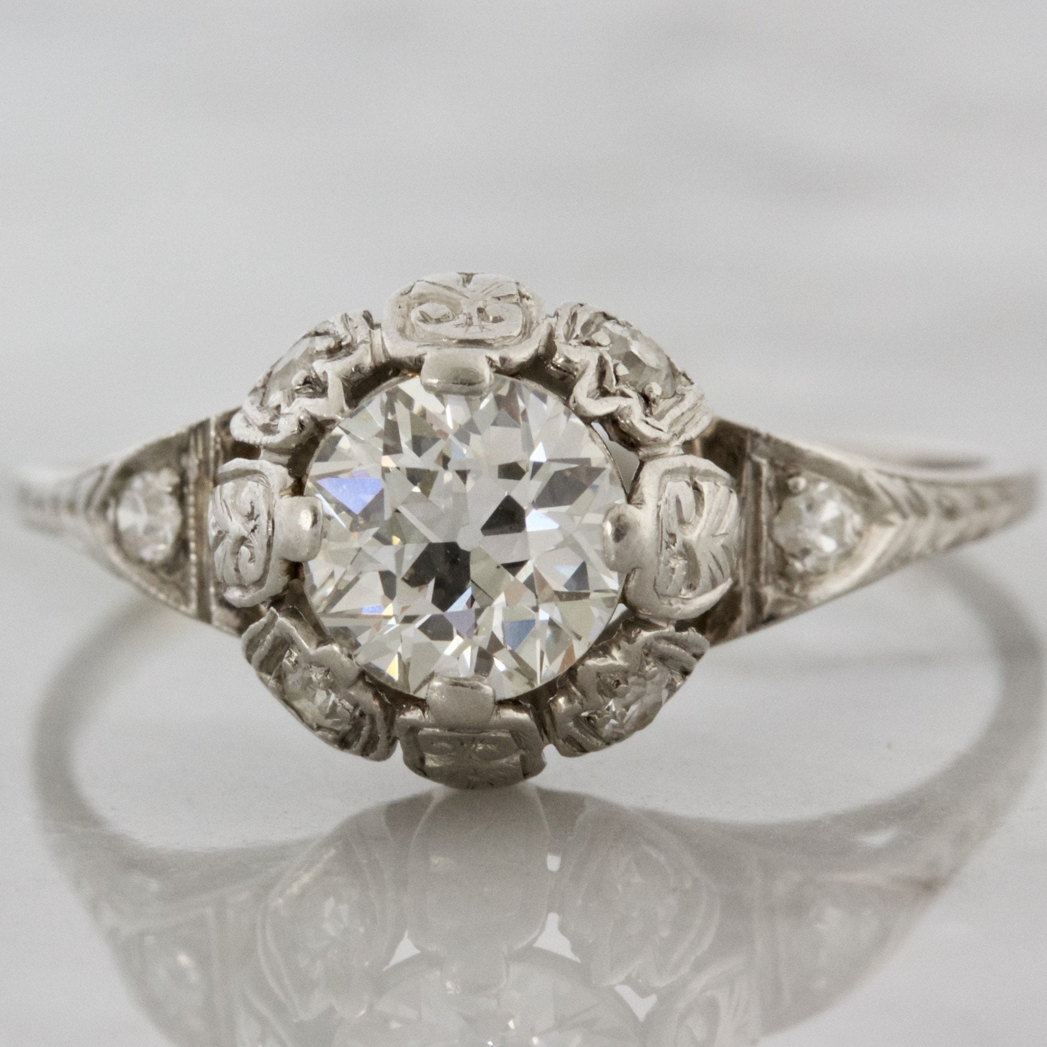 Vintage Old European Cut Diamond Engagement Ring | Poppy - Victor Barbone Jewelry