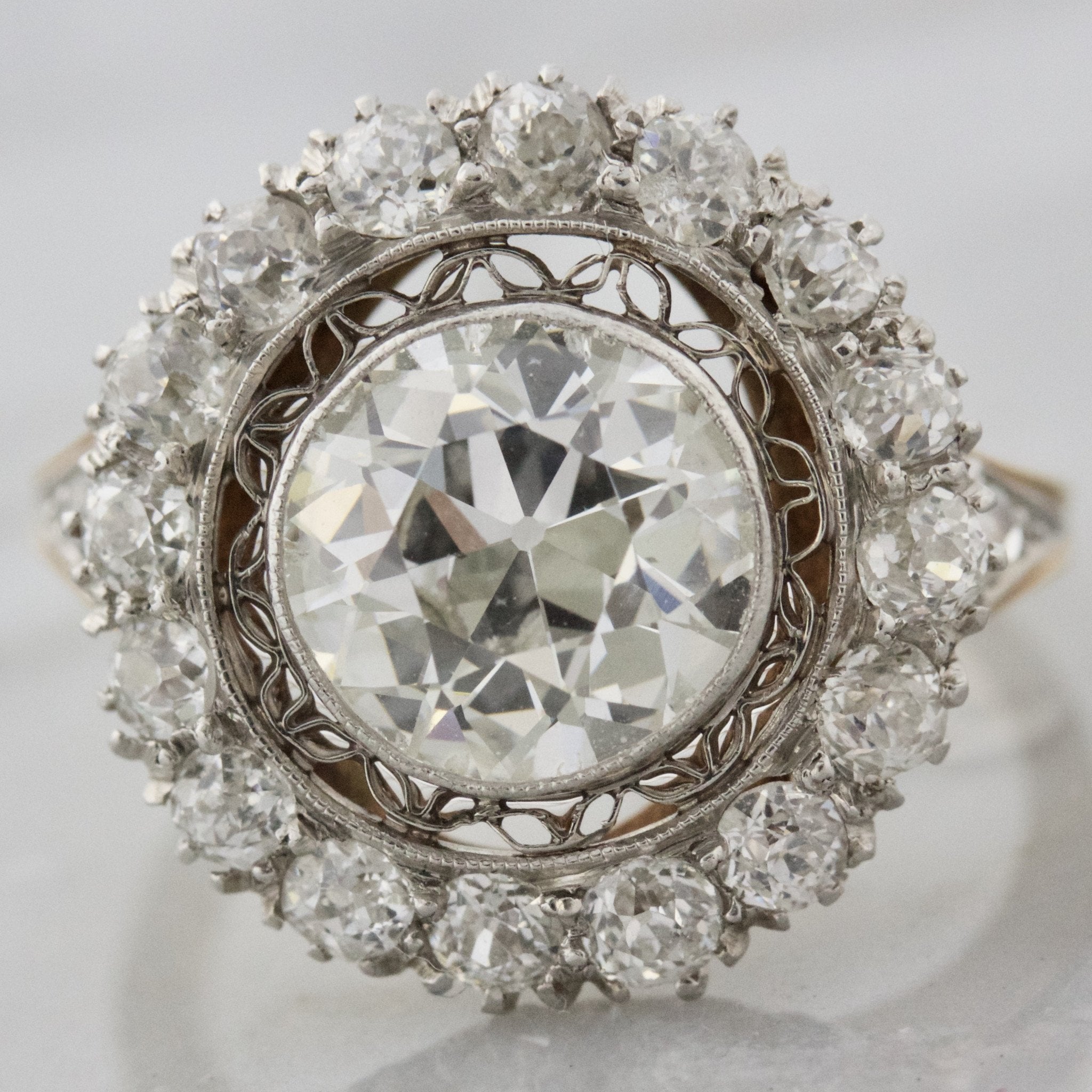 Antique Halo Engagement Ring Circa 1910 | Victor Barbone