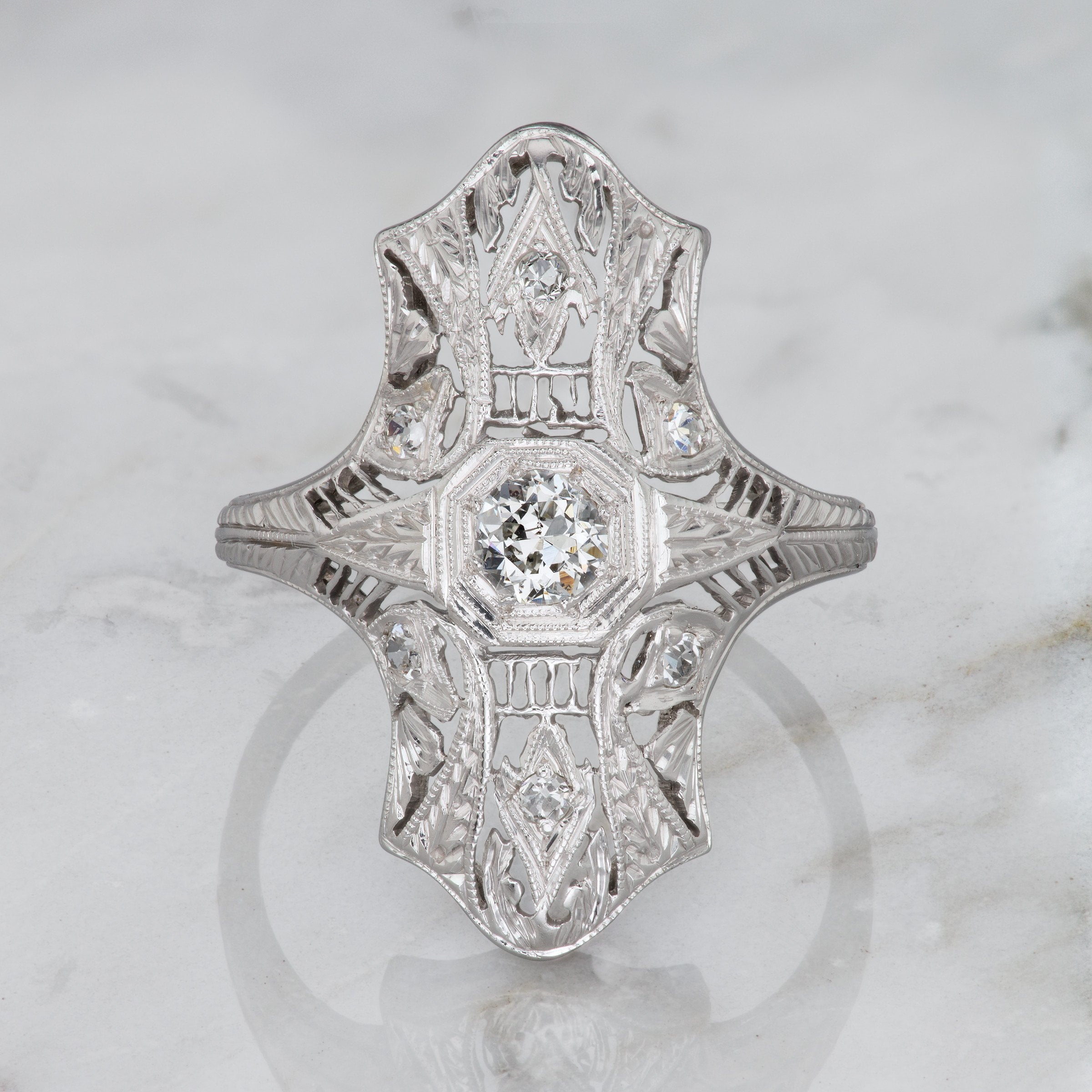 Unique Art Deco Diamond Ring