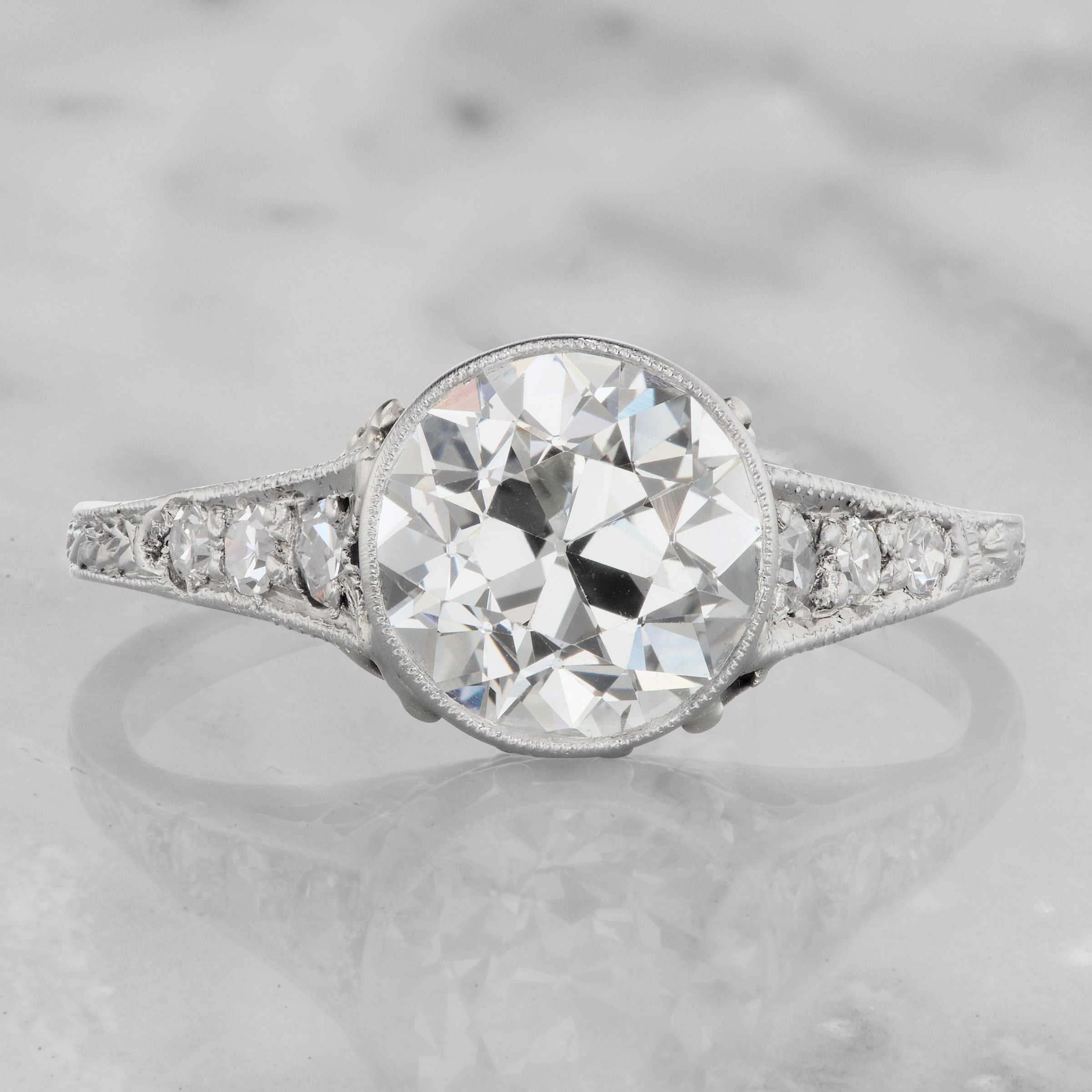 Vintage Bezel Engagement Ring - Circa 1920 | Victor Barbone