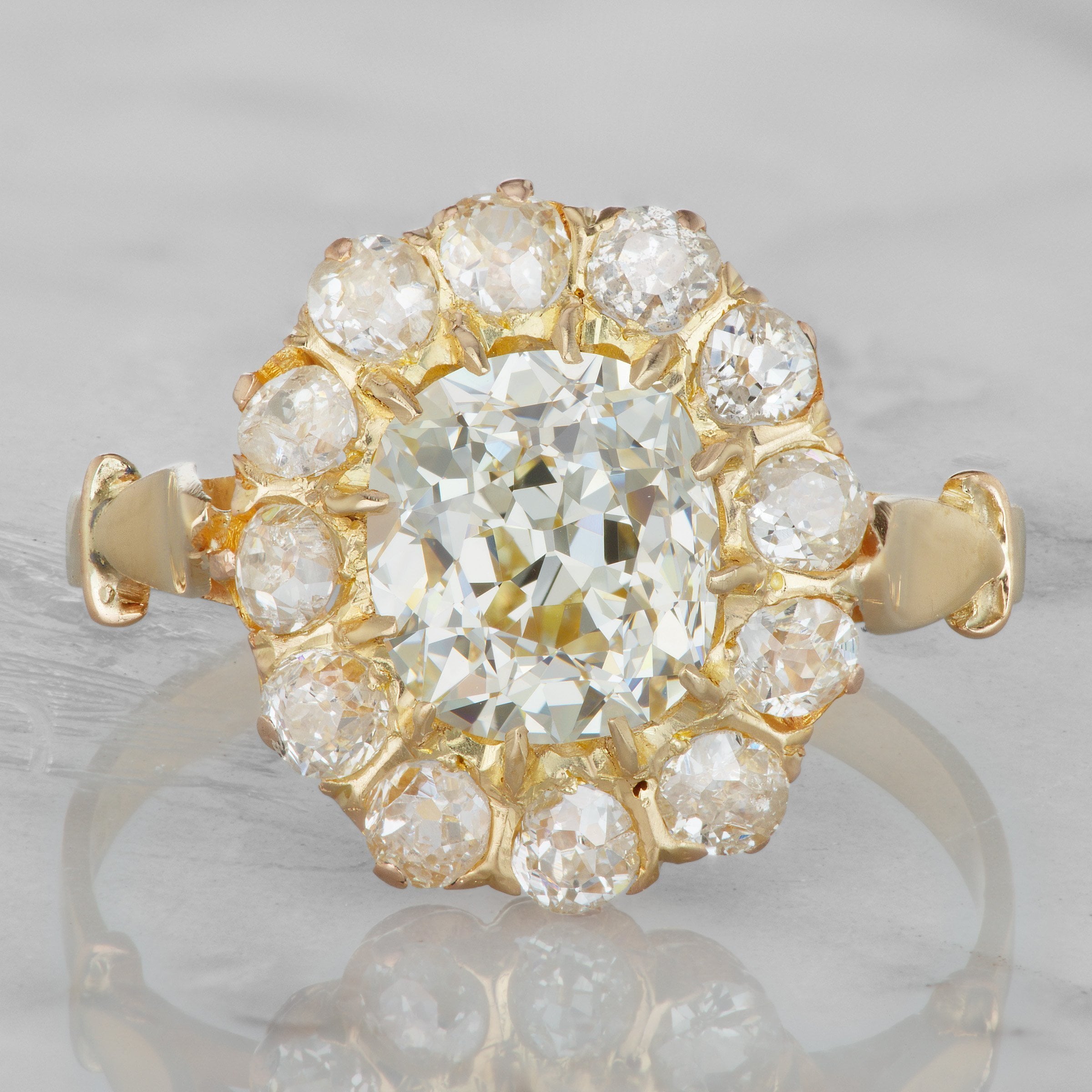 Antique Old Mine Cut Diamond Engagement Ring | Victor Barbone