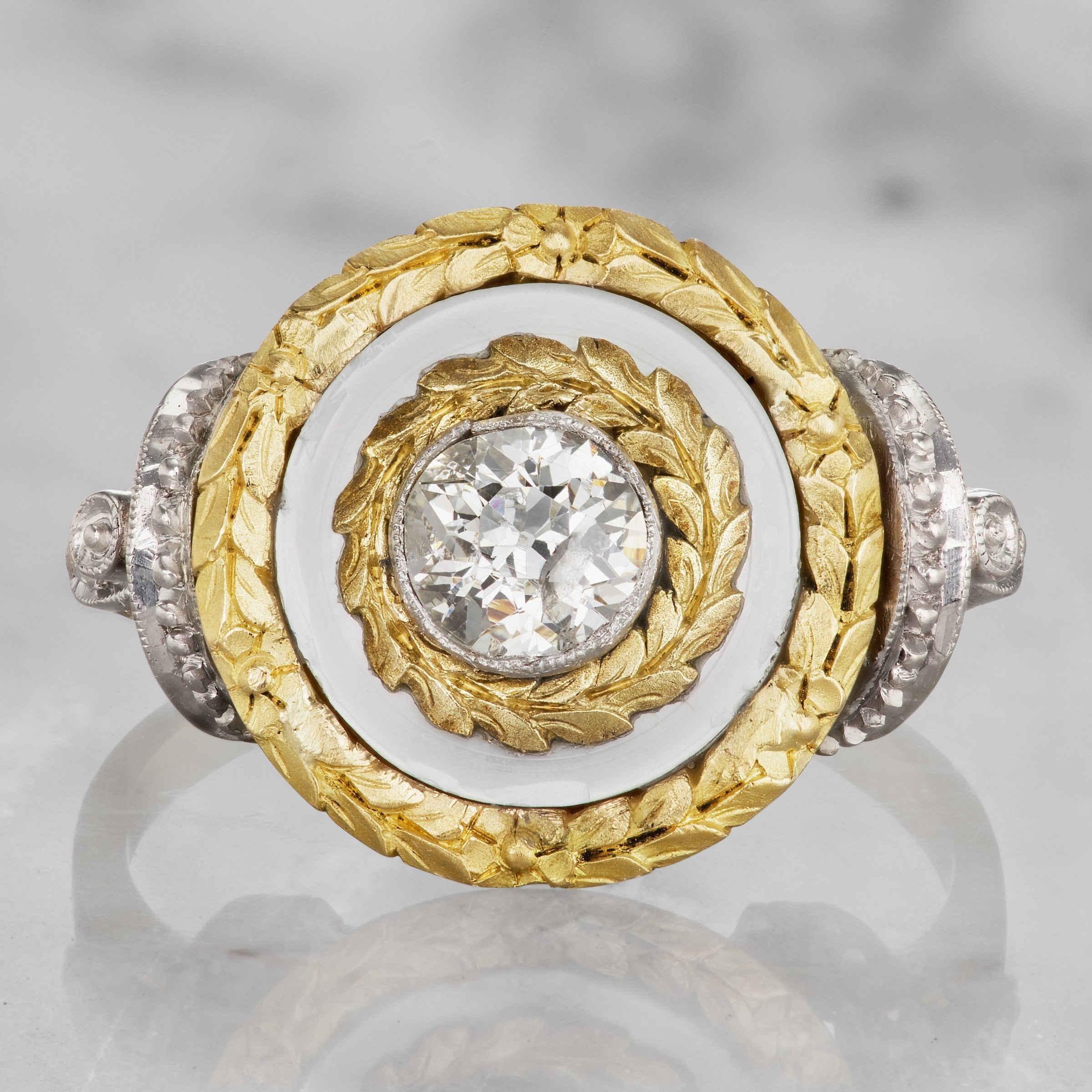 Antique Mother Of Pearl Engagement Ring | Victor Barbone