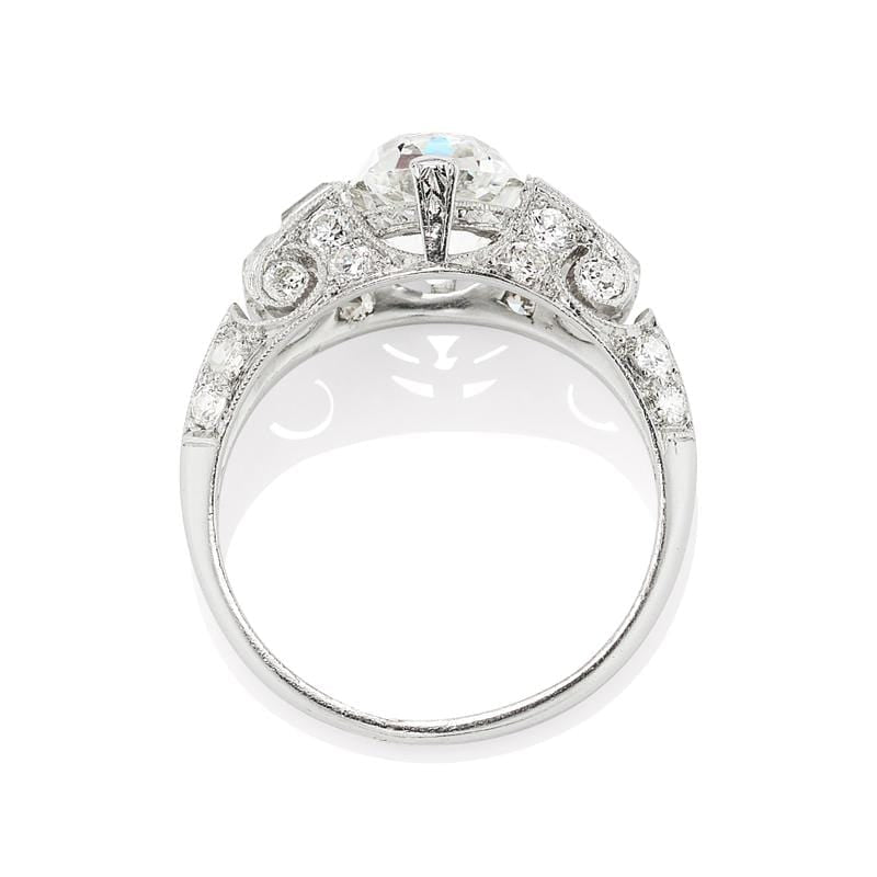 Vintage Art Deco Diamond Filigree Engagement Ring