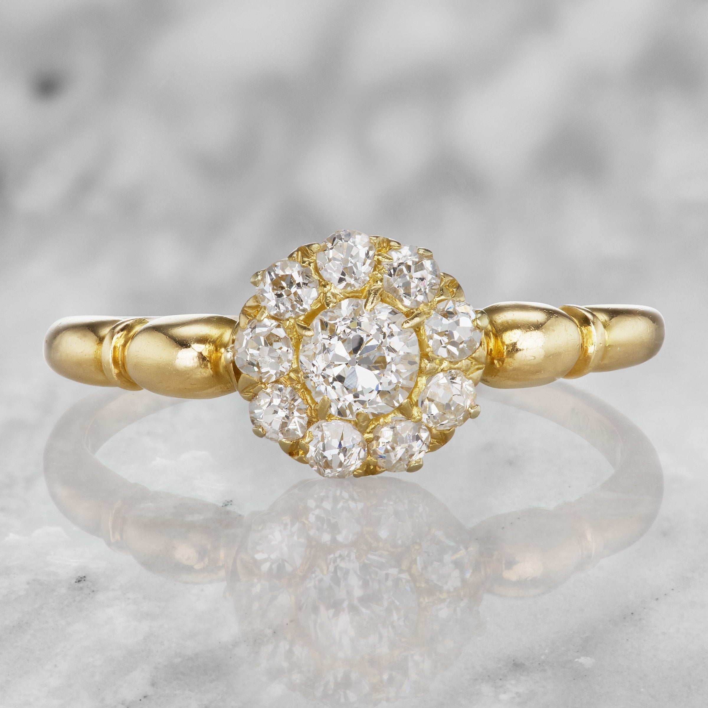 Floral Cluster Engagement Ring Circa 1905 | Victor Barbone