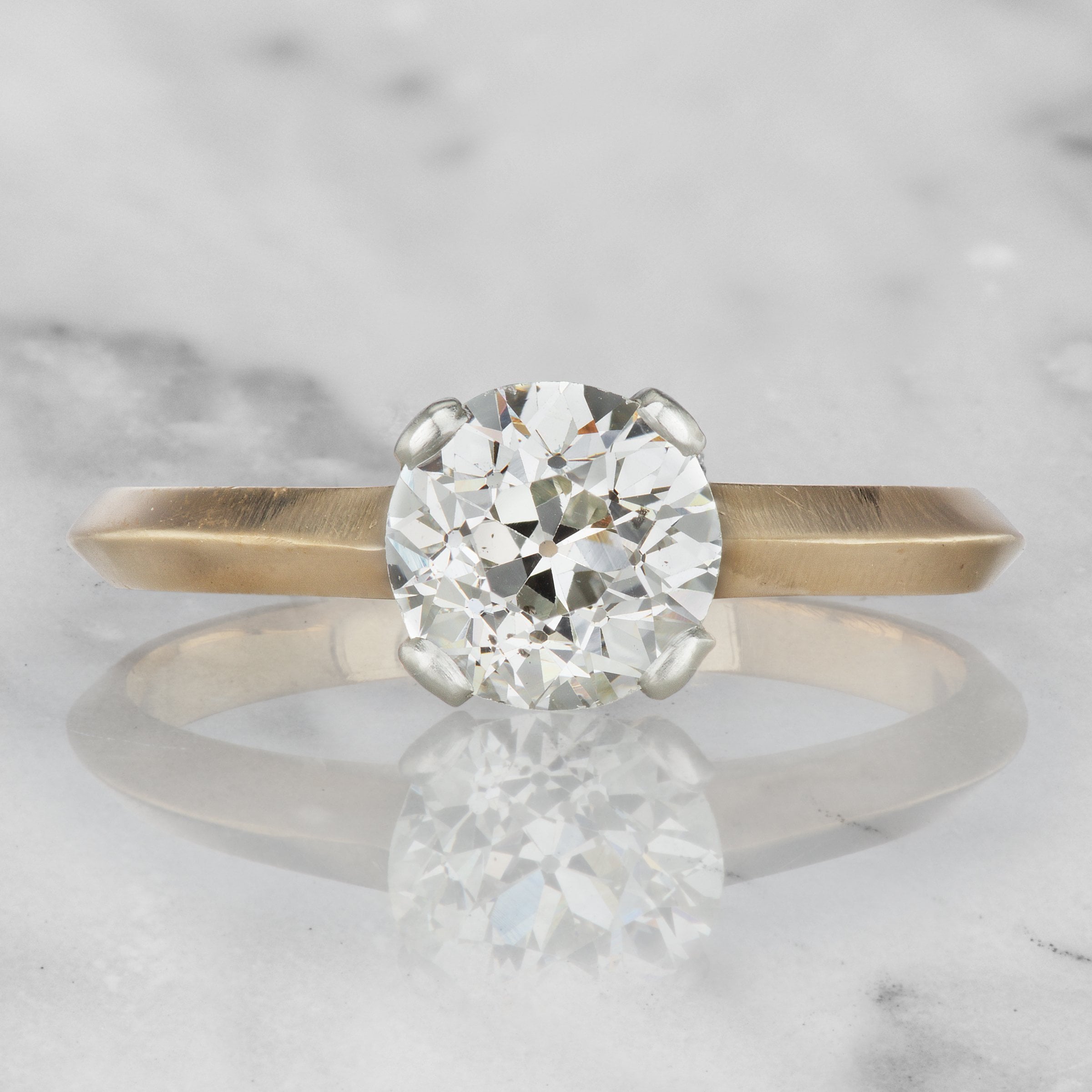 Knife Edge Diamond Engagement Ring Circa 1930 | Victor Barbone