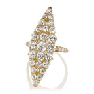 Marquise Shaped Diamond Cluster Engagement Ring