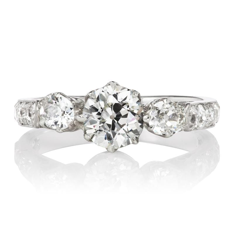Vintage Engagement Ring in an 8-prong Platinum Setting