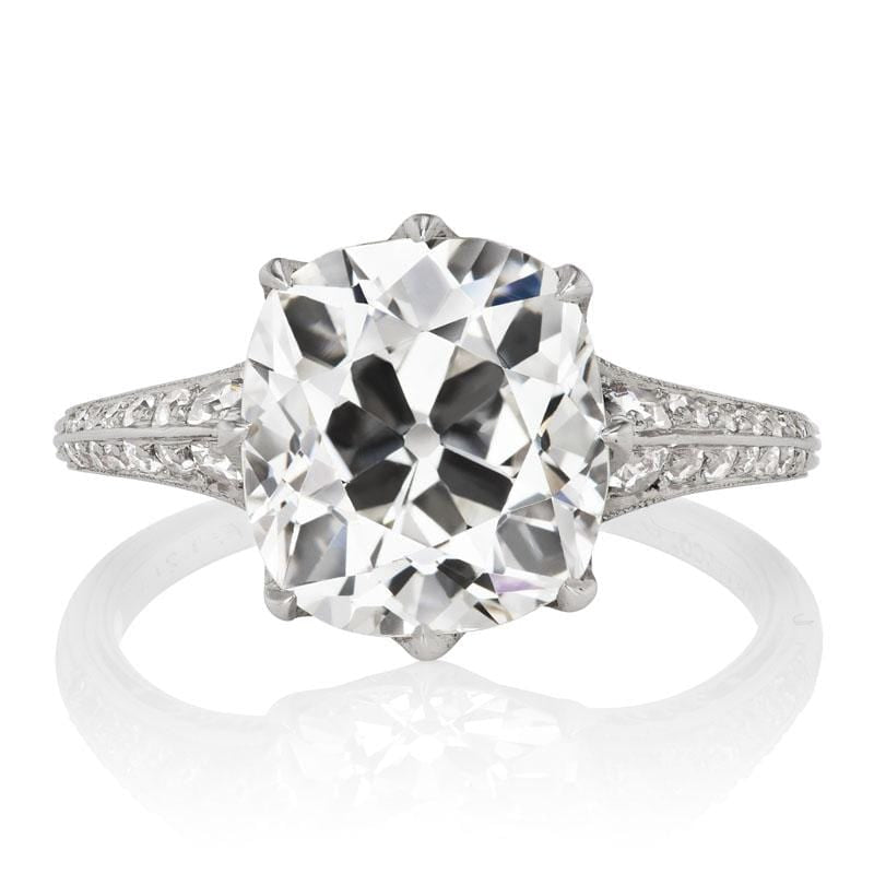 4.05 ct Old Mine Cut Tiffany & Co Diamond Ring