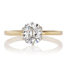 D color Antique Cushion Cut Engagement Ring