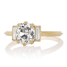 1.53 ct Diamond Flanked by Vertically-Set Diamond Baguettes