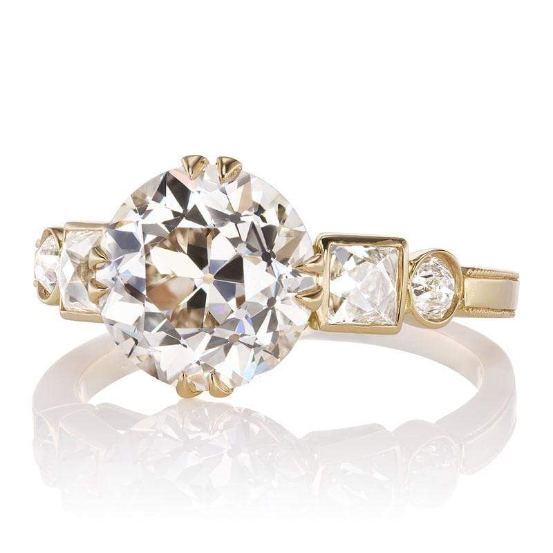 3.18ct transitional cut diamond diamond engagement ring