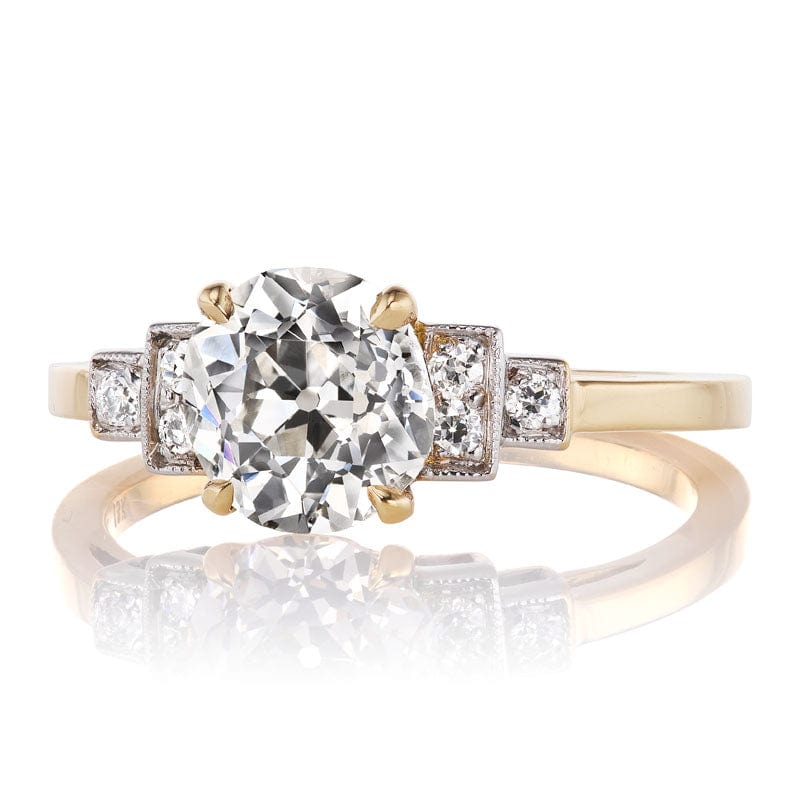 Tiffany & Co Engagement Ring with Bullet Side Stones