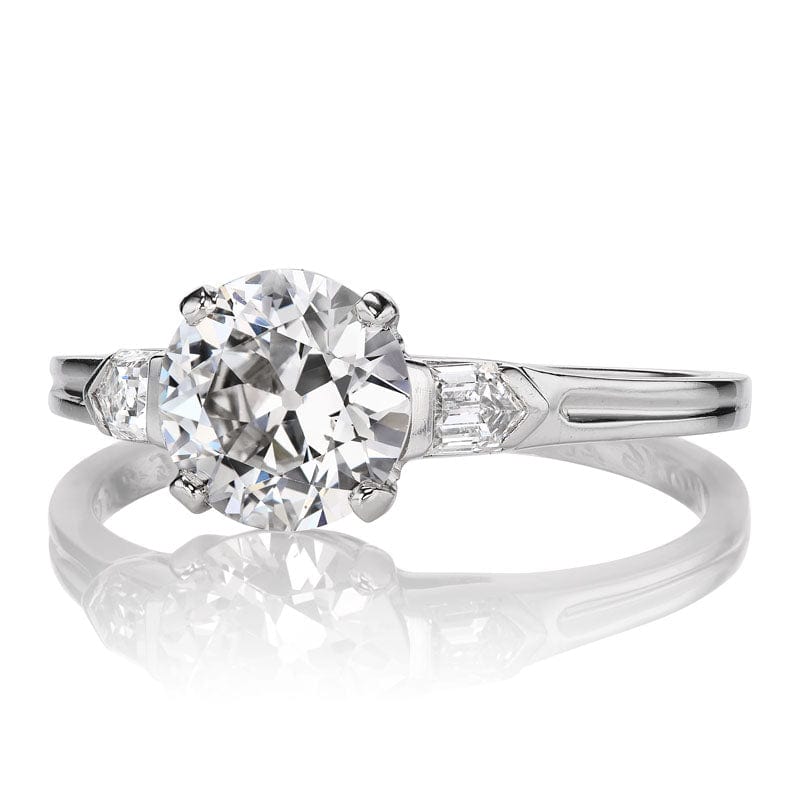 Tiffany & Co Engagement Ring with Bullet Side Stones