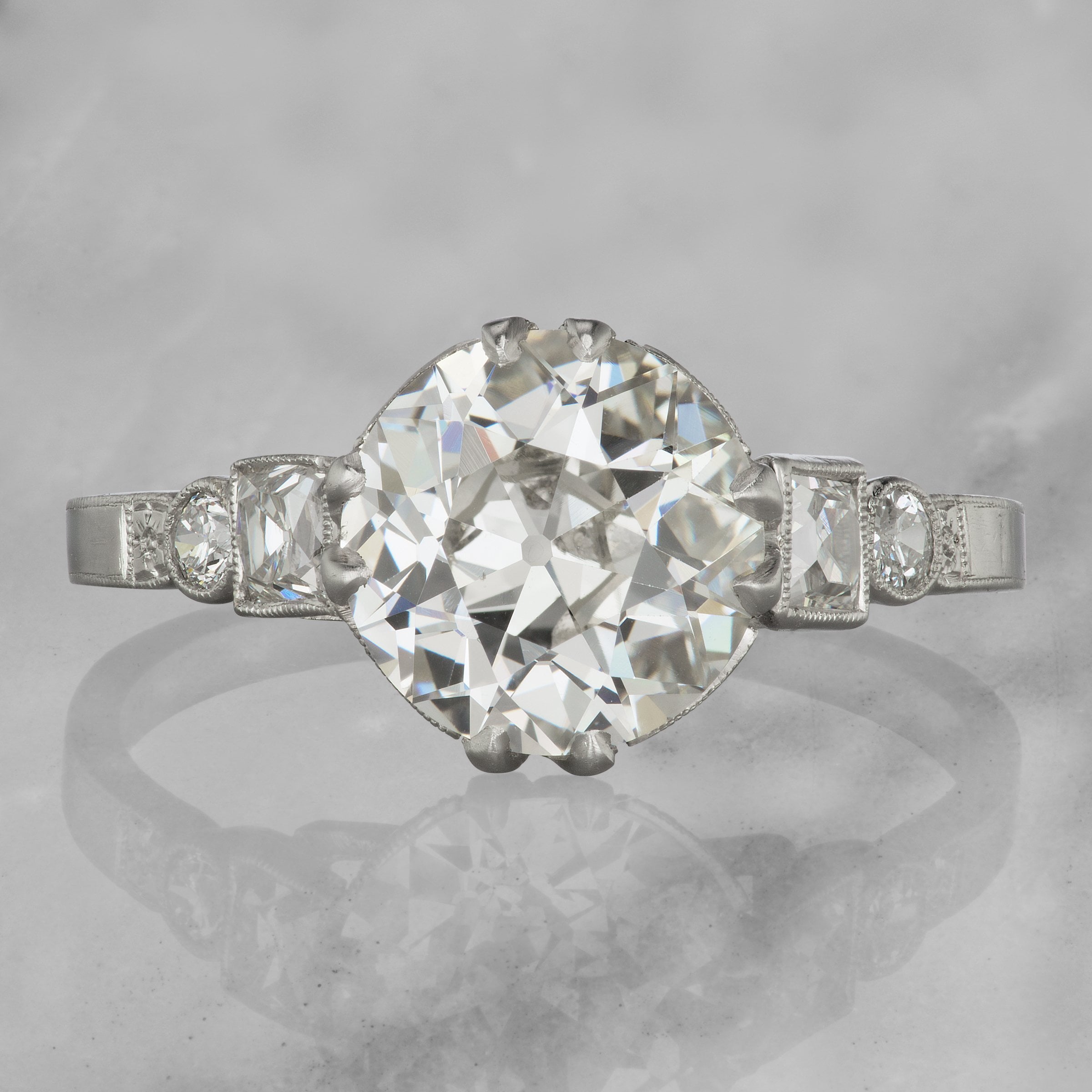 2.5 Carat Diamond Engagement Ring Circa 1920 | Victor Barbone