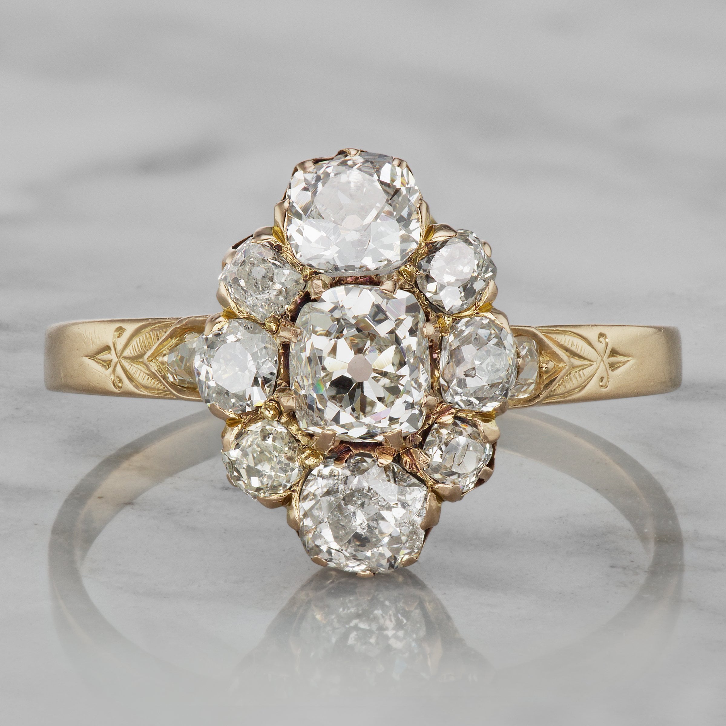 Chunky Halo Engagement Ring Circa 1905 | Victor Barbone