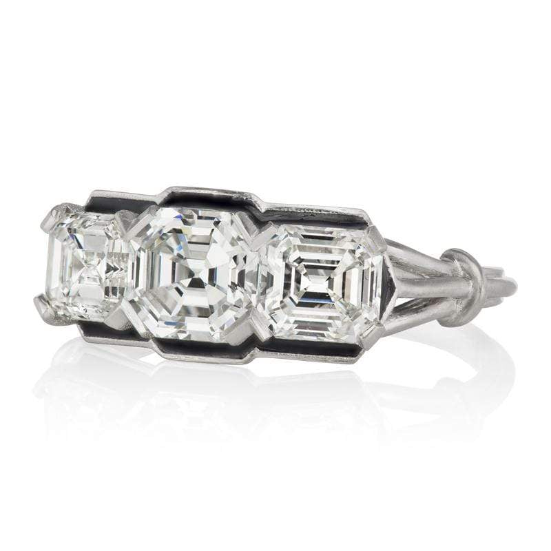 1.01ct Emerald cut diamond diamond engagement ring