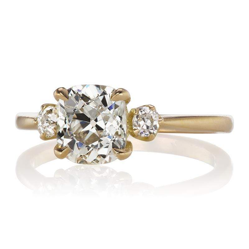 1.51ct old mine cut diamond diamond engagement ring