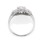 Unique Art Deco Rectangular Step Cut Diamond Engagement Ring