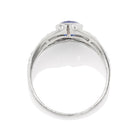 Art Deco Diamond & Sapphire Engagement Ring