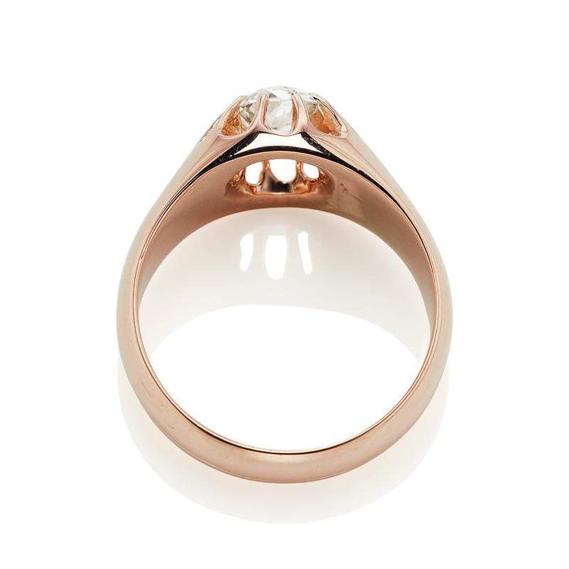 14 kt Rose Gold Diamond Solitaire Engagement Ring
