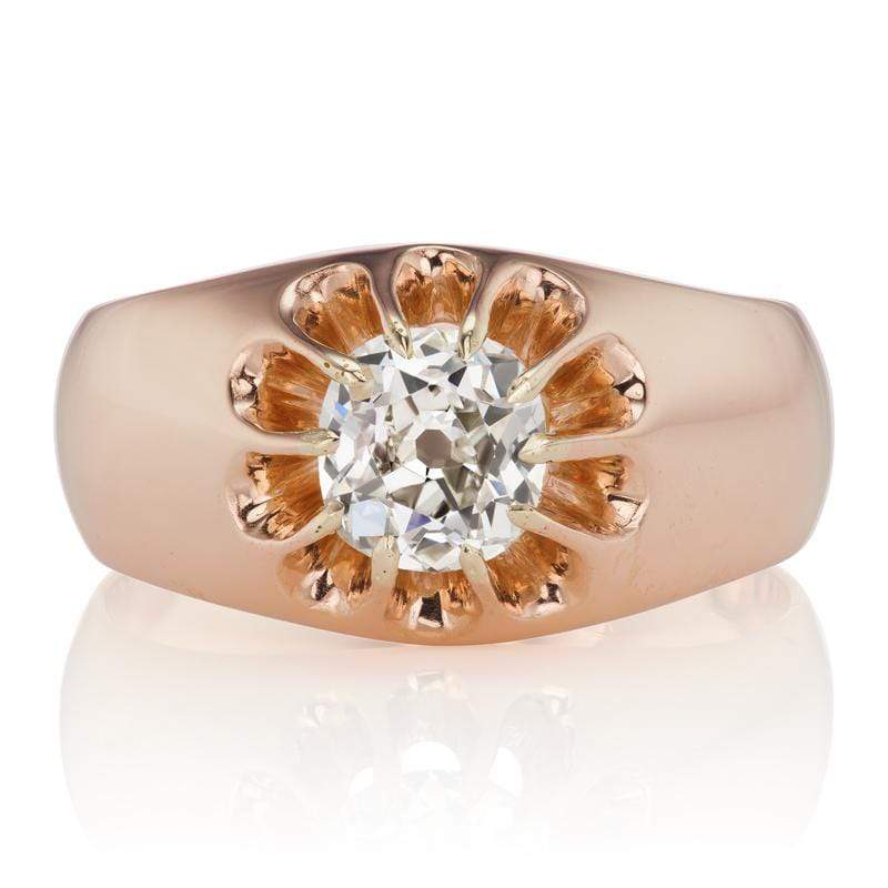 14 kt Rose Gold Diamond Solitaire Engagement Ring